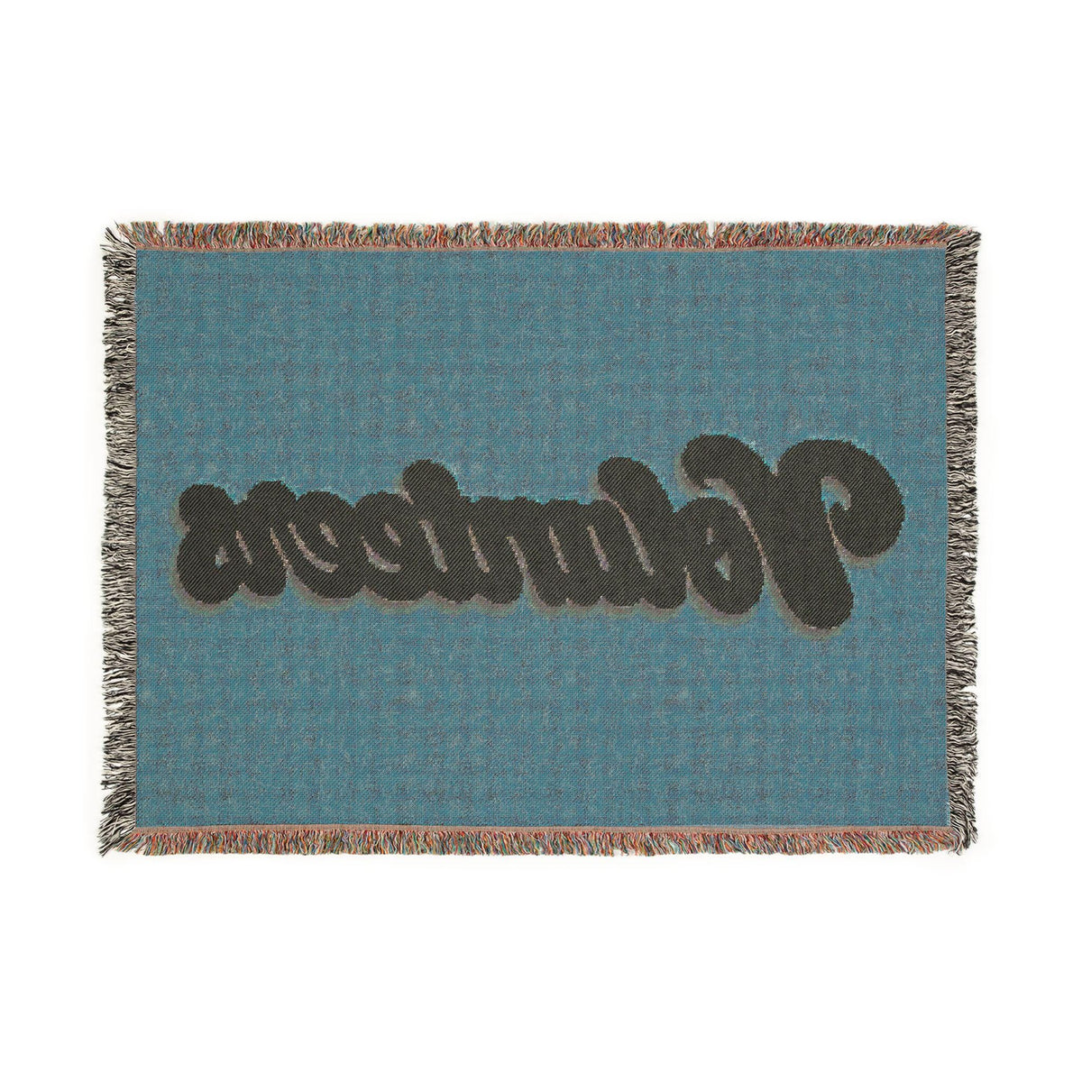 Volunteers Woven Blanket | Retro Script Throw, Team Volunteer Decor