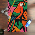 Tropical Parrot Print Yoga Mat | Rubber Non-Slip Exercise Mat