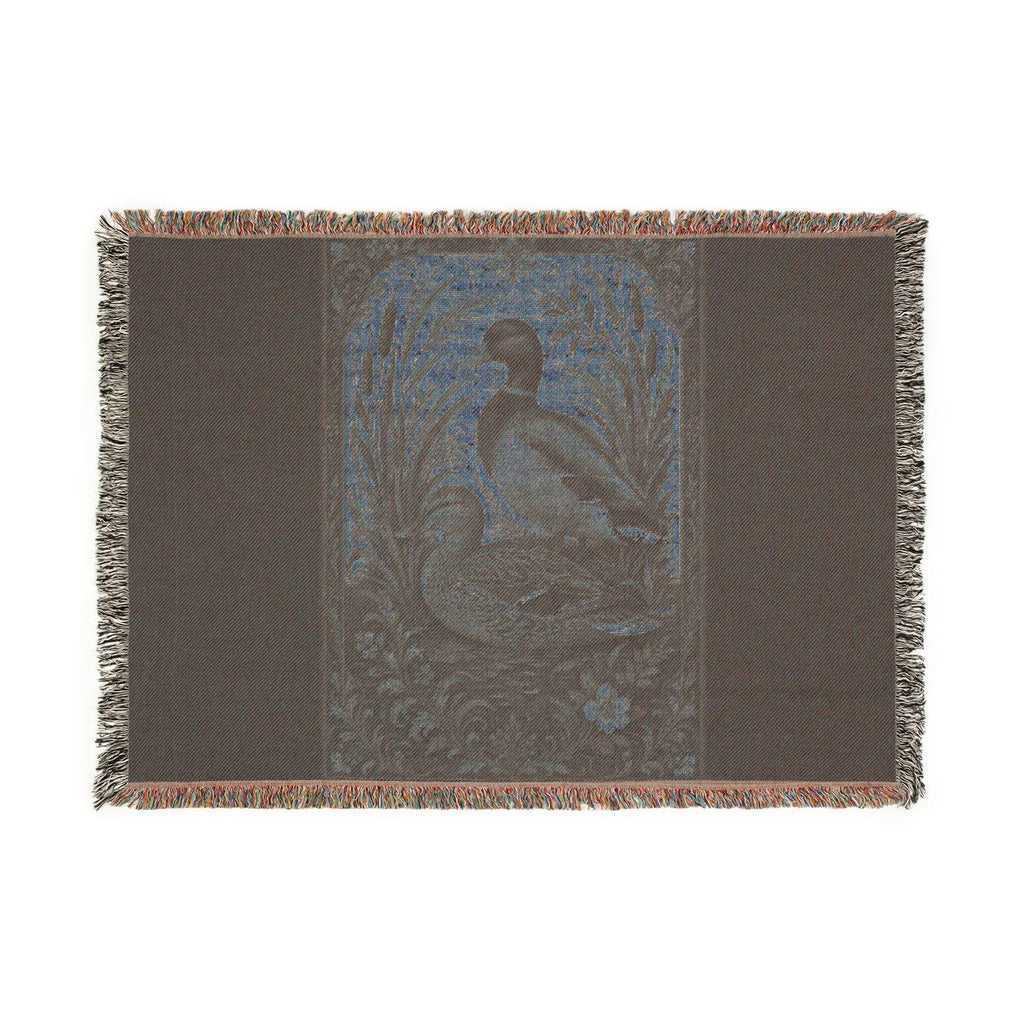 Mallard Duck Tapestry Woven Blanket | Rustic Wildlife Throw, Farmhouse Decor
