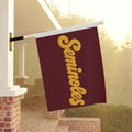 Seminoles Vertical Script Garden Flag | House Banner, Garnet Gold