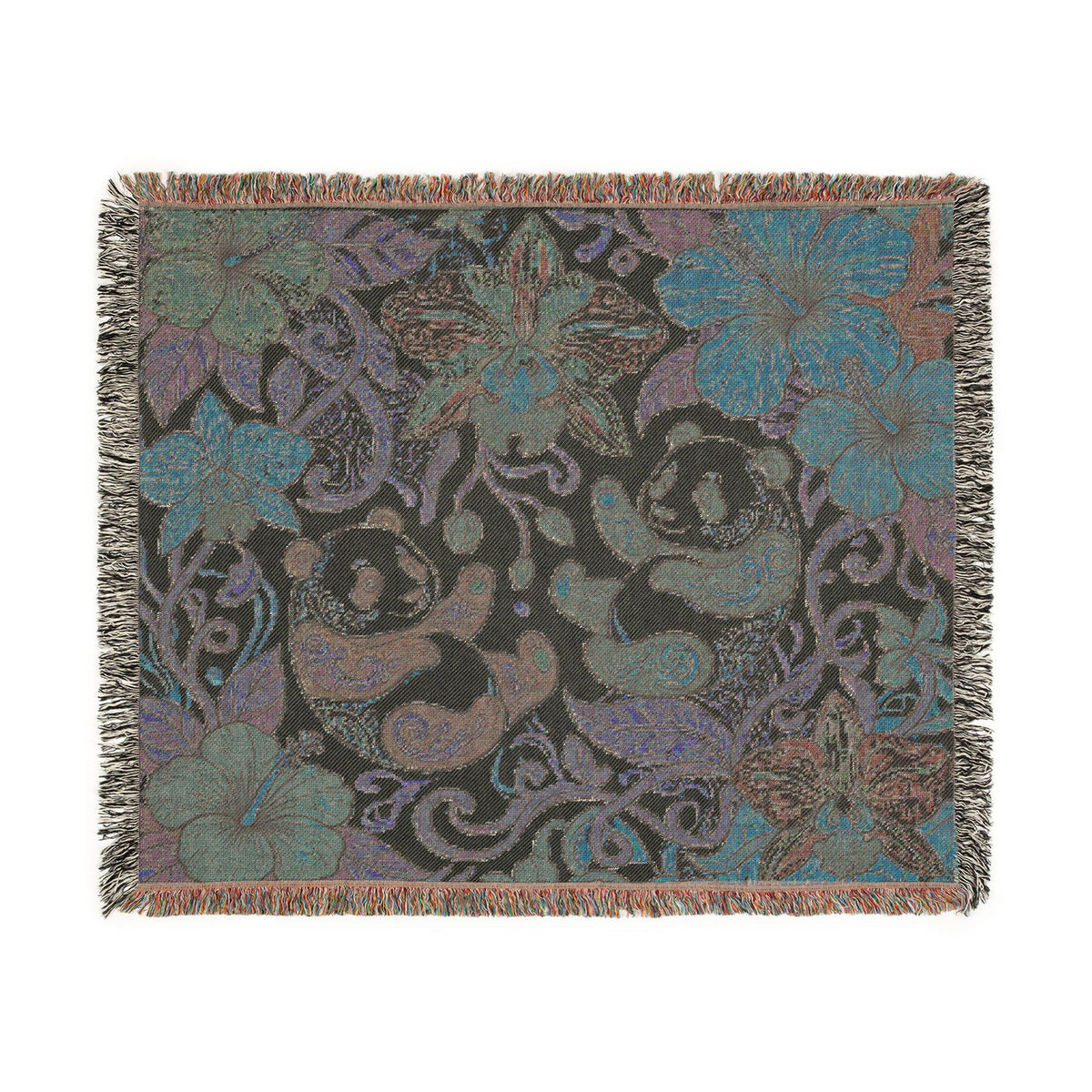 Tropical Panda Bear Woven Blanket I Animal Throw