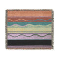 Southwestern Stripes Woven Blanket | Aztec Wave Pattern, Boho Throw