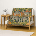 Zebra Safari Tapestry Woven Blanket | Animal Jungle Throw, Boho Home Décor