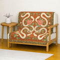 Floral Snake Tapestry Woven Blanket | Boho Retro Serpent Throw