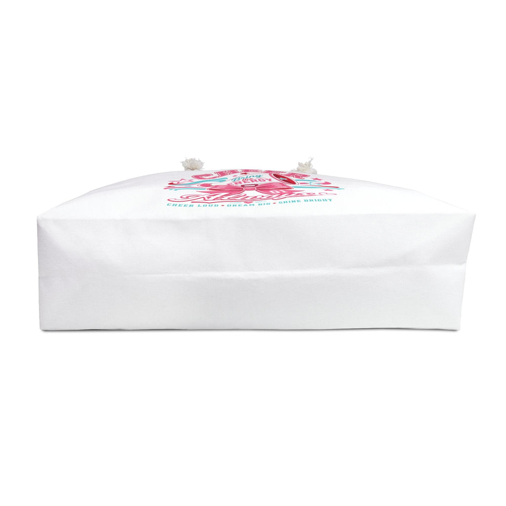 Cheer Bow Megaphone Design Weekender | Cheerleading Tote Bag, Pink Energy