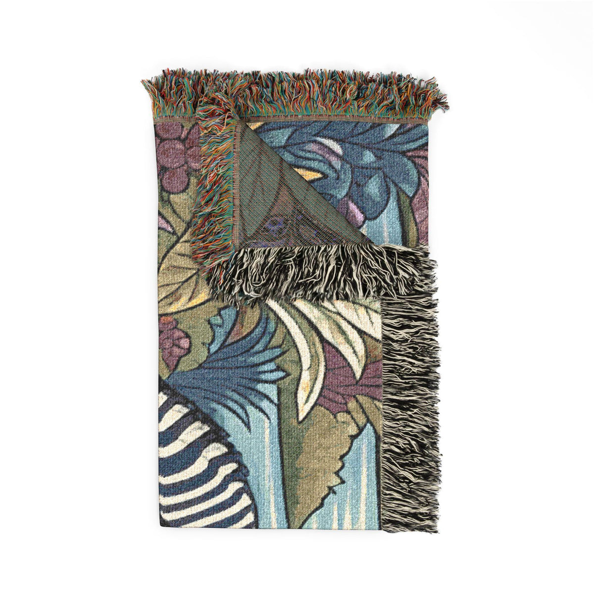 Zebra Trio Drinking at Pond Woven Blanket | Tapestry Animal Throw