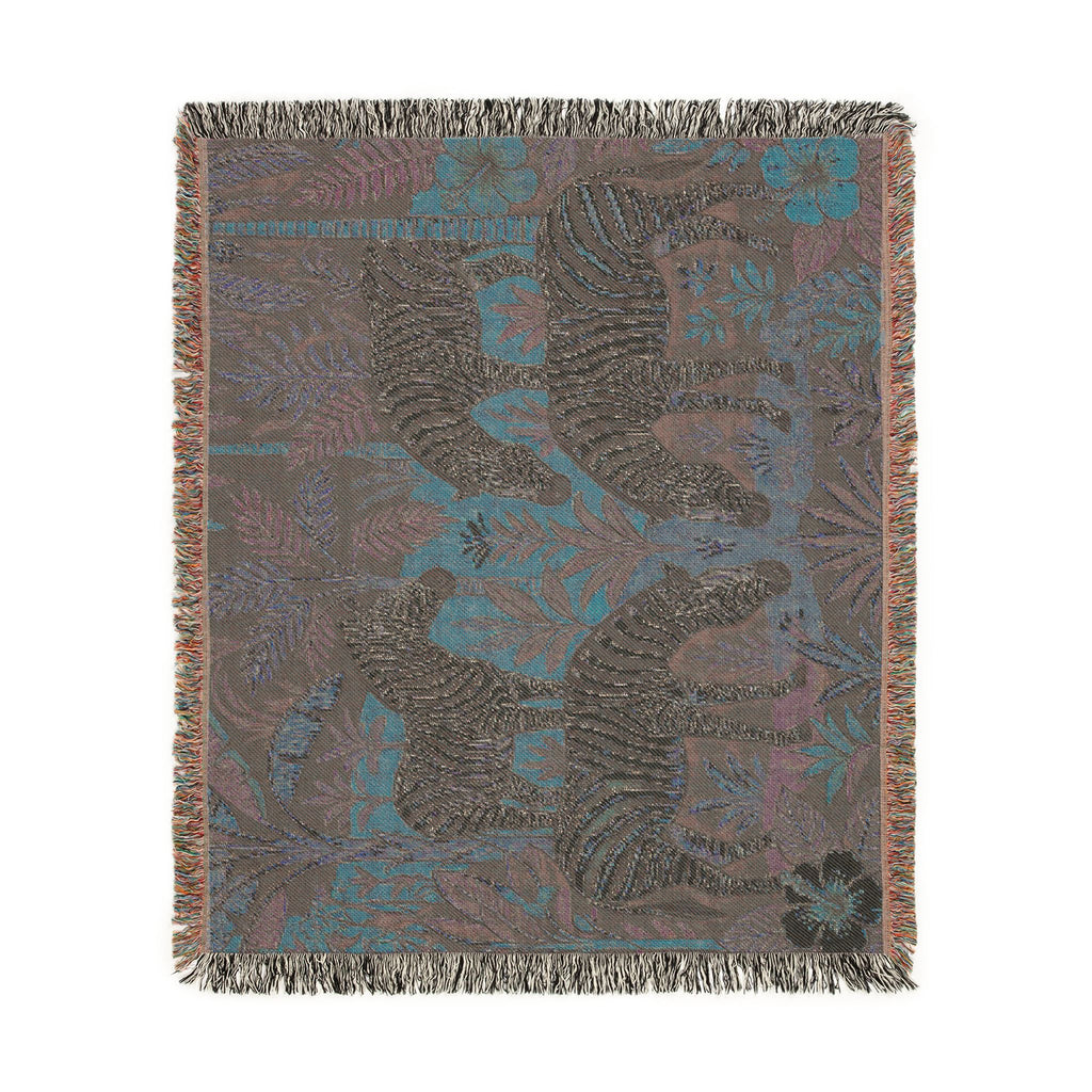 Zebra Safari Tapestry Woven Blanket | Animal Jungle Throw, Boho Home Décor