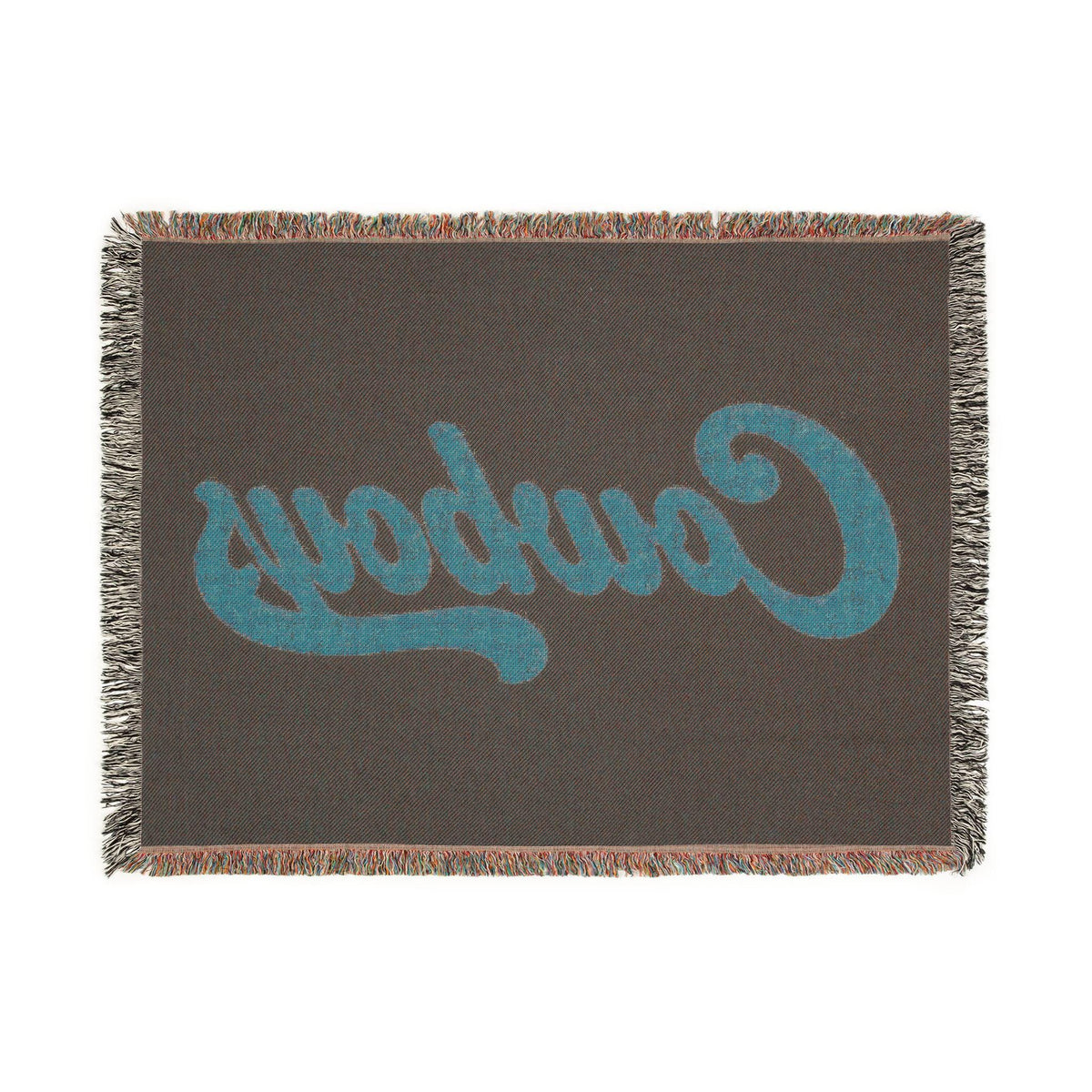Cowboys Script Woven Blanket | Retro Script Throw, Western Team Decor