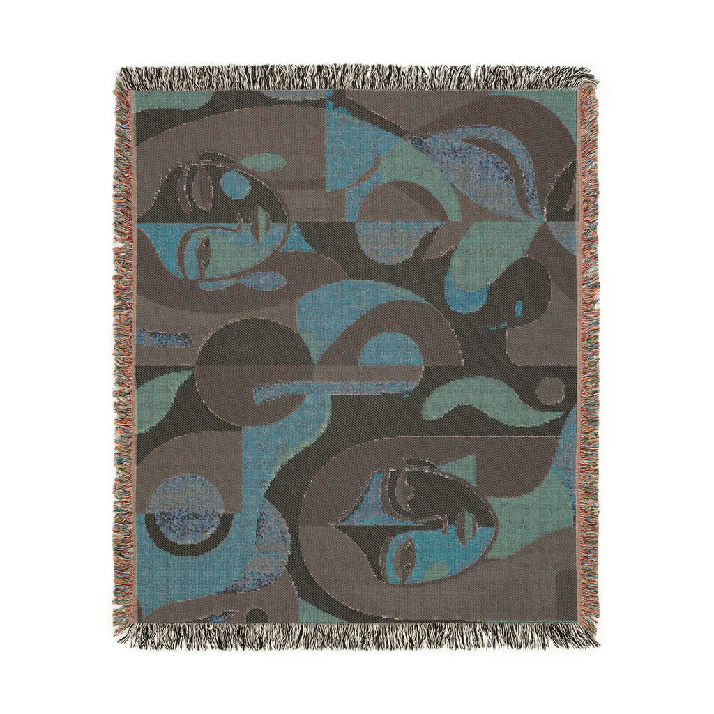 Modern Woven Blanket, Geometric Throw | Cozy Living Room Decor