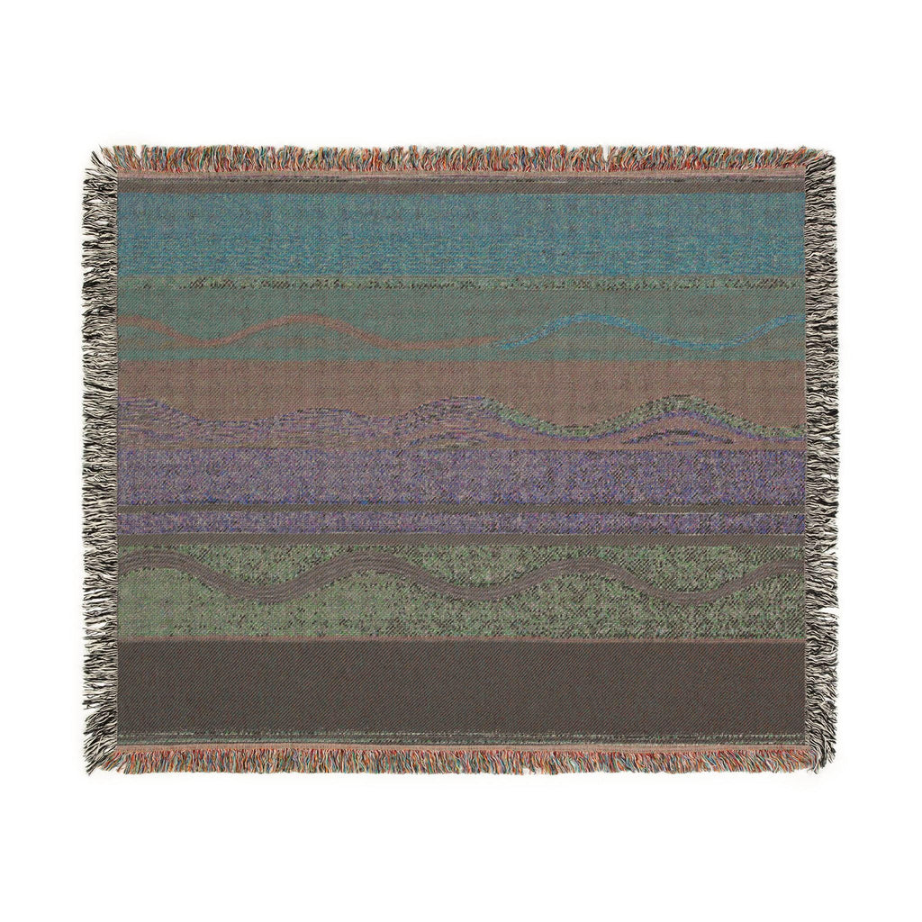 Southwestern Stripes Woven Blanket | Aztec Wave Pattern, Boho Throw