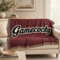Gamecocks Script Blanket | Collegiate Team Logo, Maroon Throw