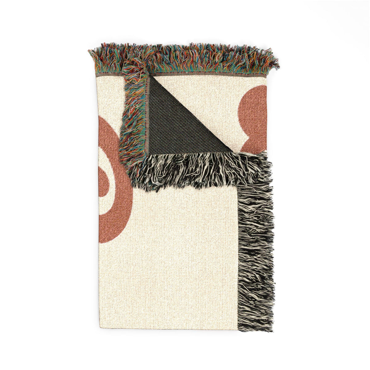 Badgers Woven Blanket | Retro Script Logo, Reversible Fringe Throw