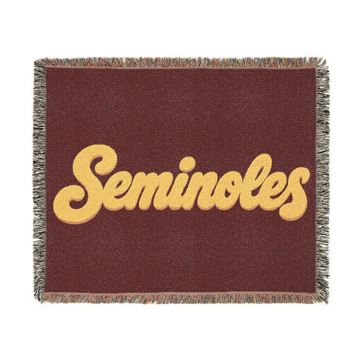 Seminoles Woven Blanket | Script Logo Throw Blanket, Team Colors