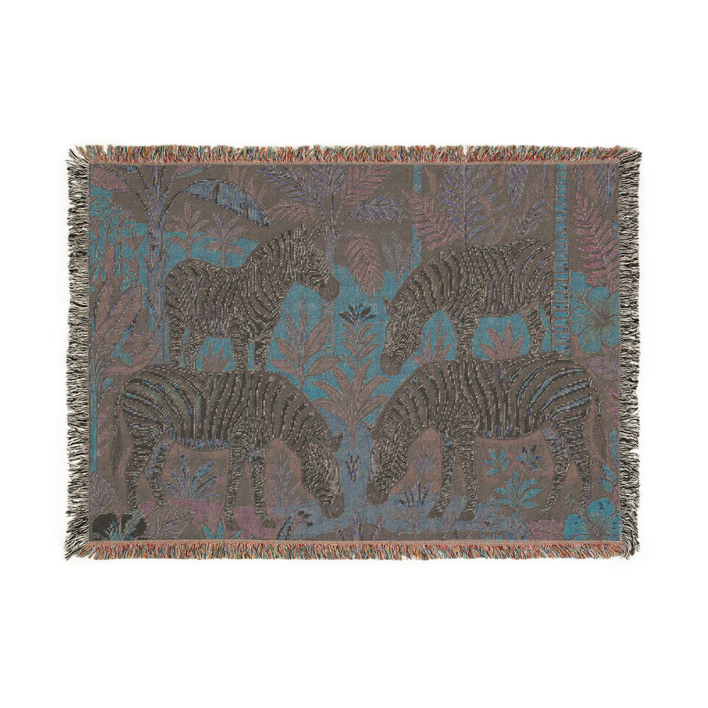 Zebra Safari Tapestry Woven Blanket | Animal Jungle Throw, Boho Home Décor