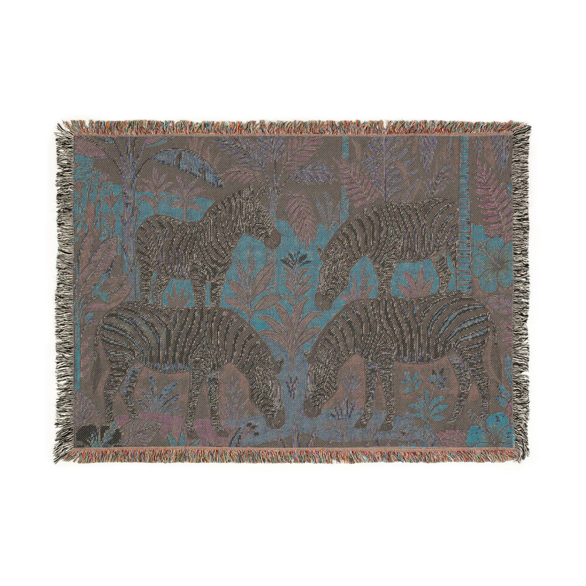 Zebra Safari Tapestry Woven Blanket | Animal Jungle Throw, Boho Home Décor