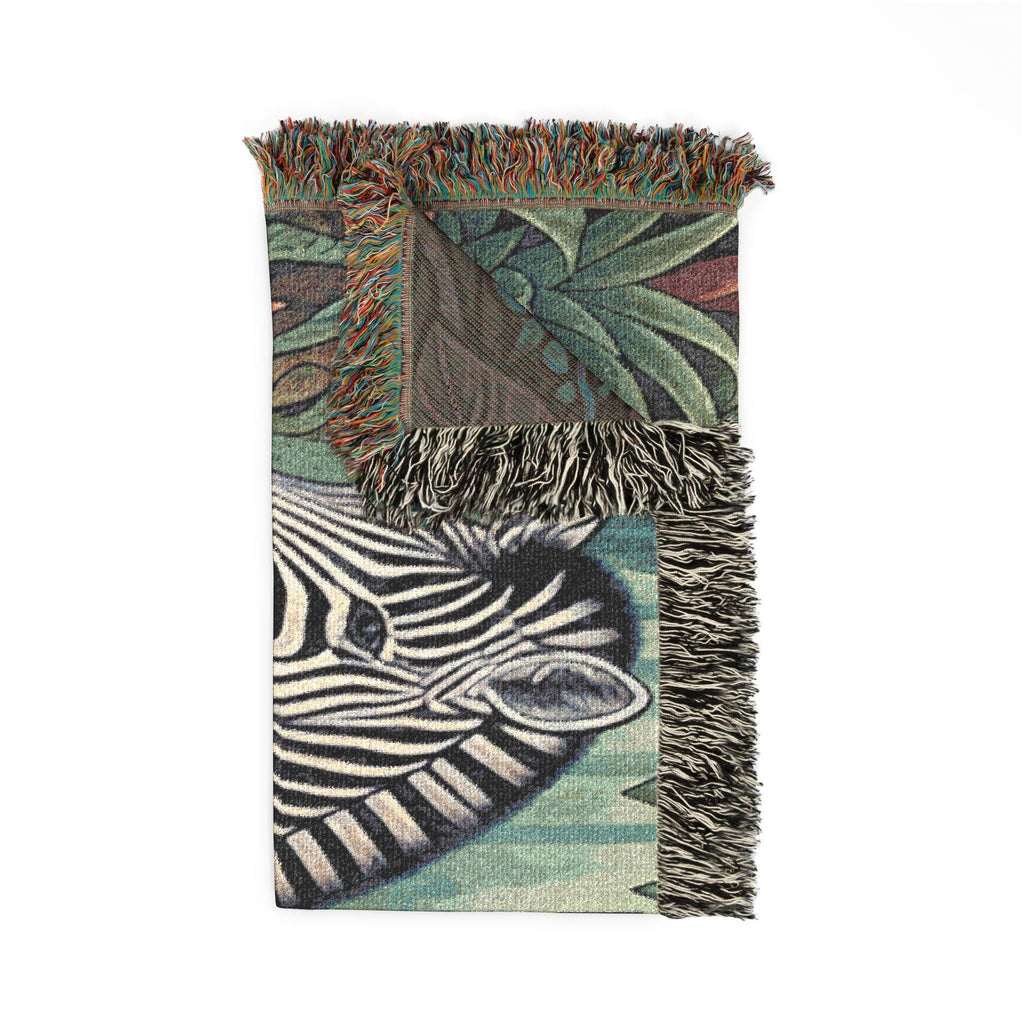 Zebra Jungle Botanical Throw