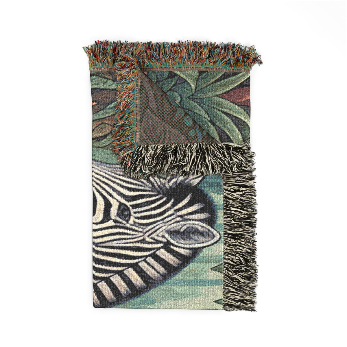 Zebra Jungle Botanical Throw