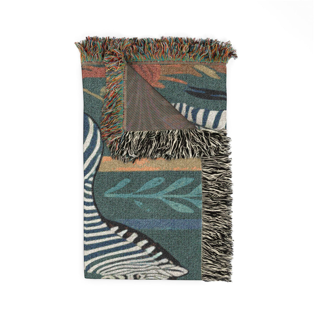 Zebra Tapestry Woven Blanket | Boho Safari Animal Throw