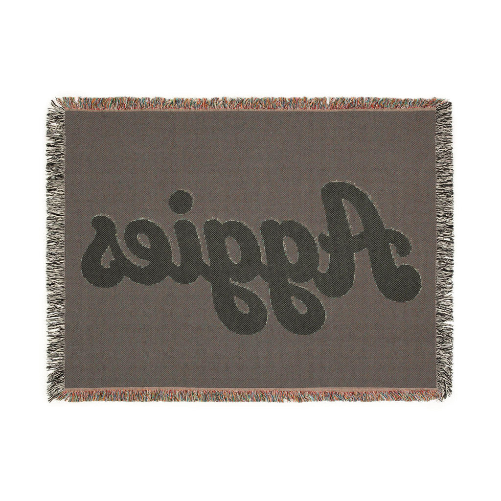 Aggies Script Woven Blanket | Retro Team Lettering, Maroon Cream