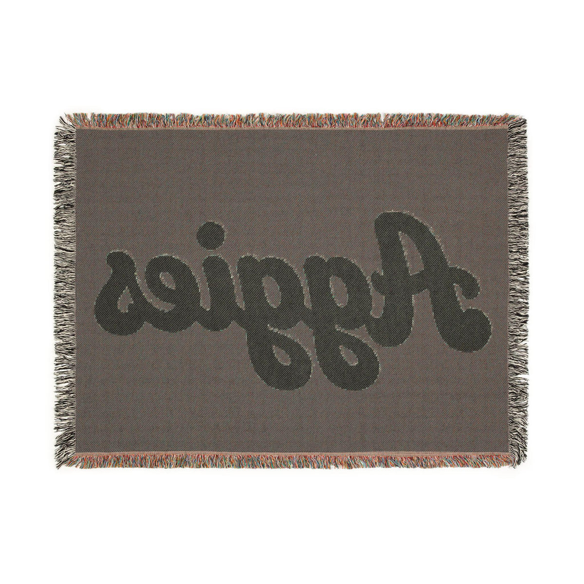 Aggies Script Woven Blanket | Retro Team Lettering, Maroon Cream