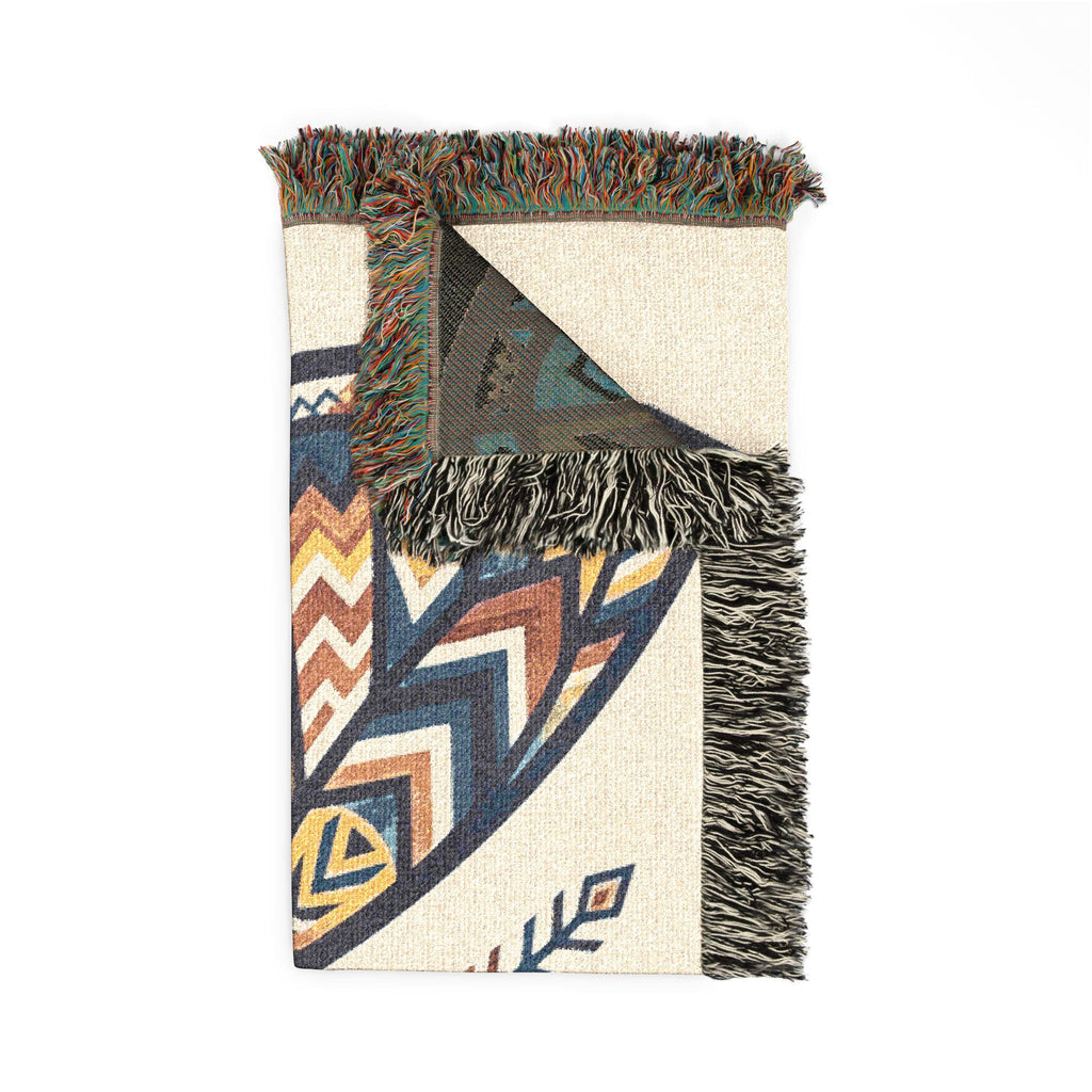 Boho Geometric Butterfly Woven Blanket | Tapestry Throw, Southwestern Motif