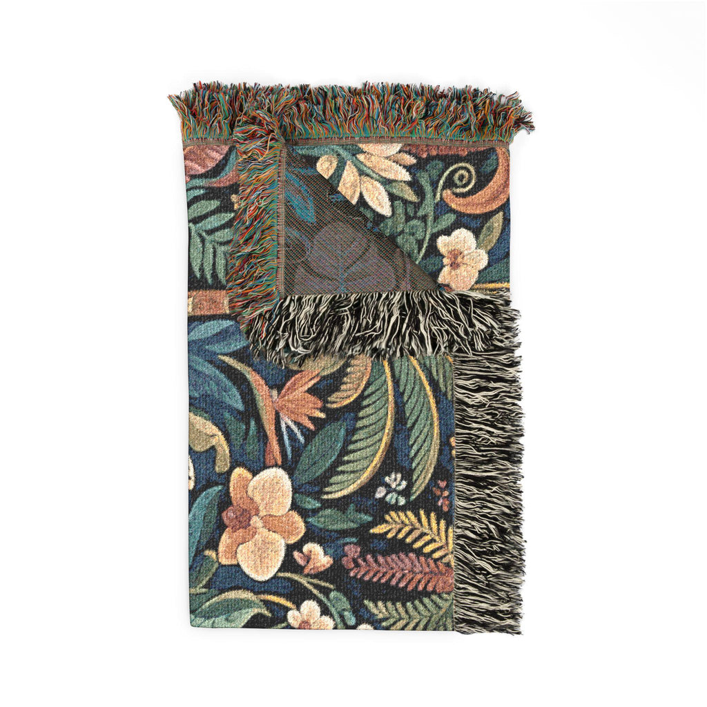 Jungle Zebra Tapestry Woven Blanket | Safari Animal Pattern Throw