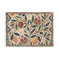 Pomegranate Olive Branch Woven Blanket | Botanical Throw