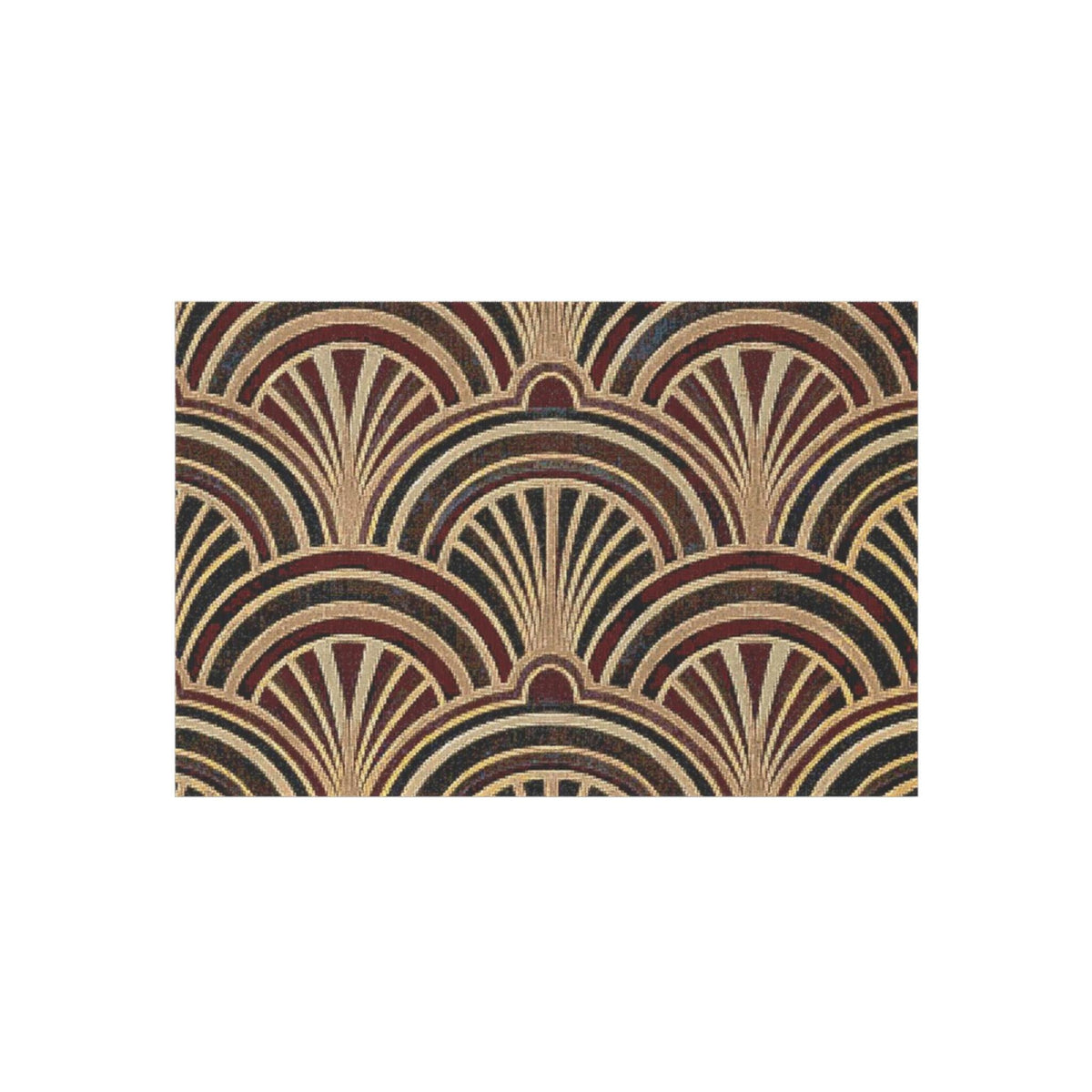 Art Deco Fan Pattern Outdoor Rug | Geometric Entryway Doormat