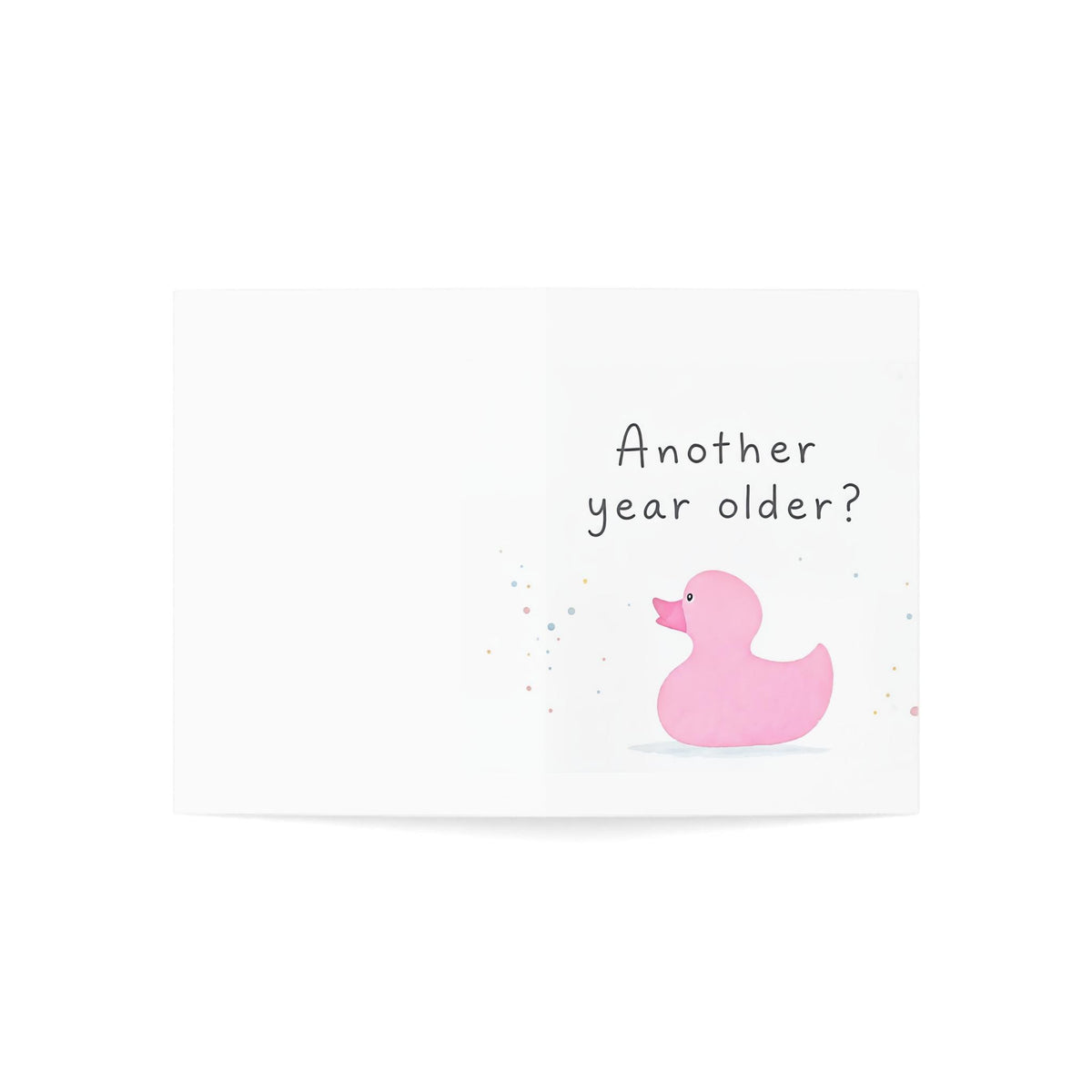 Pink Rubber Duck Birthday Card | Funny Another Year Older Greeting Card