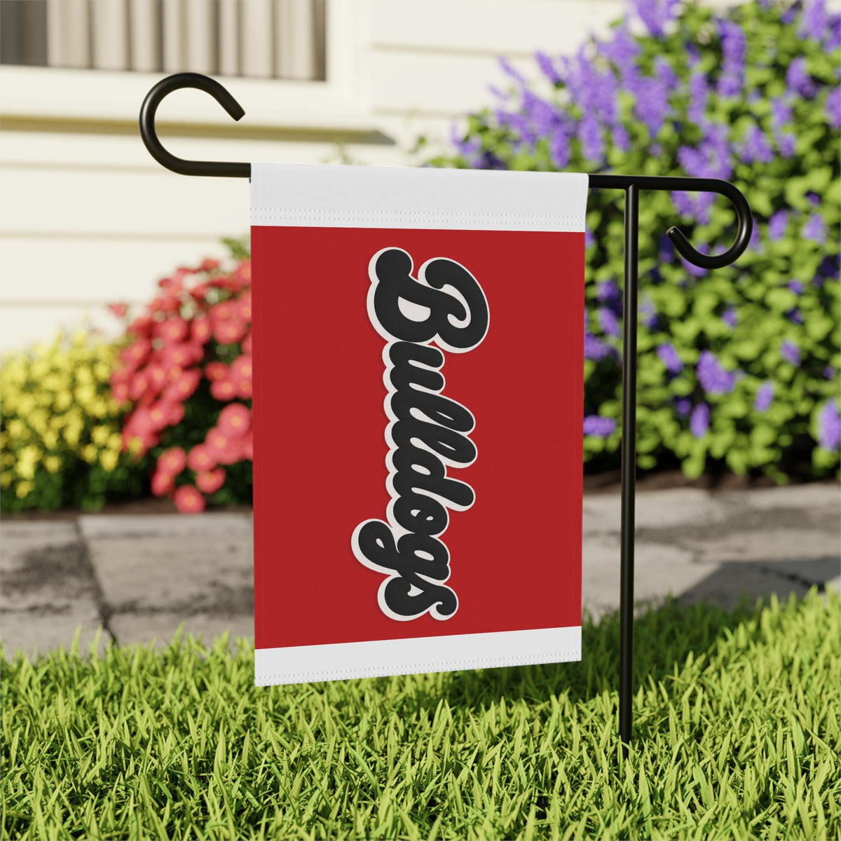 Bulldogs vertical script Garden Flag | House Banner