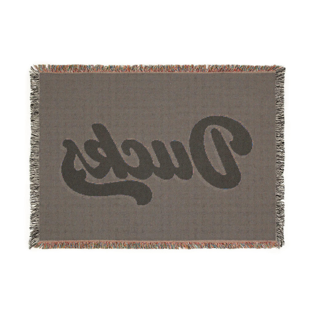 Ducks script logo Woven Blanket | collegiate team throw, fringed tapestry