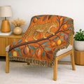Leopard on Fruit Tree Woven Blanket | Botanical Jungle Throw