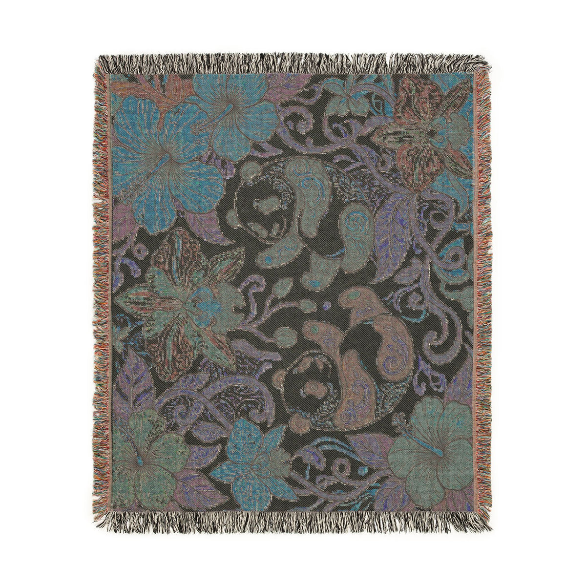 Tropical Panda Bear Woven Blanket I Animal Throw