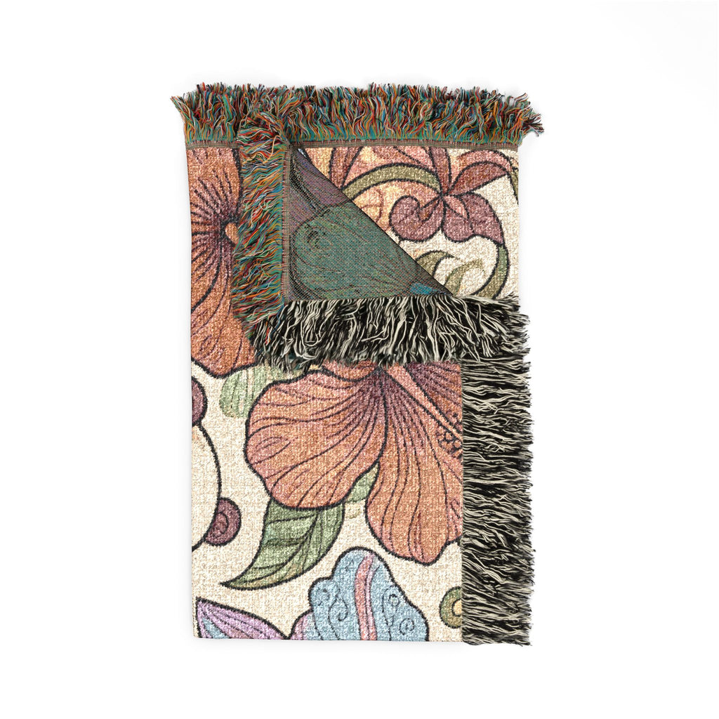 Tropical Panda Bear Woven Blanket I Animal Throw