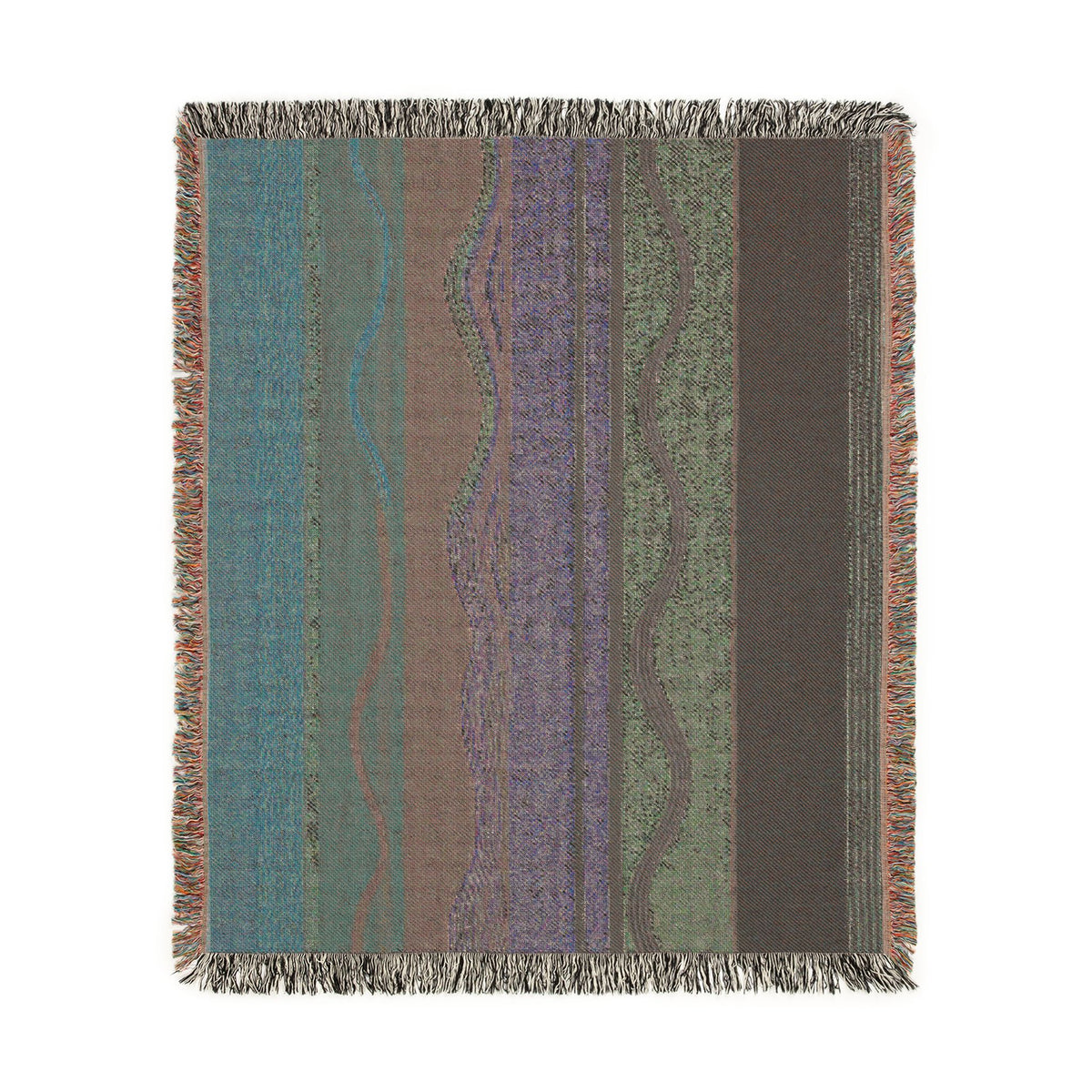 Southwestern Stripes Woven Blanket | Aztec Wave Pattern, Boho Throw