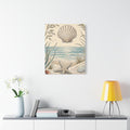 Coastal Shells Beach Scene Canvas