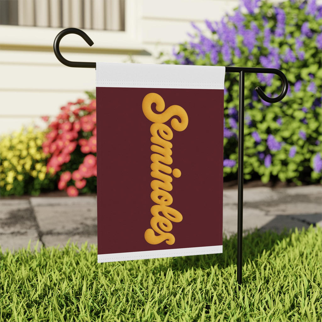 Seminoles Vertical Script Garden Flag | House Banner, Garnet Gold