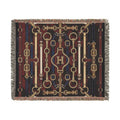 Equestrian Chain Pattern Woven Blanket | Horsebit Luxury Design