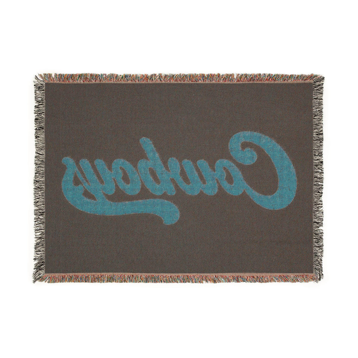 Cowboys Script Woven Blanket | Retro Script Throw, Western Team Decor