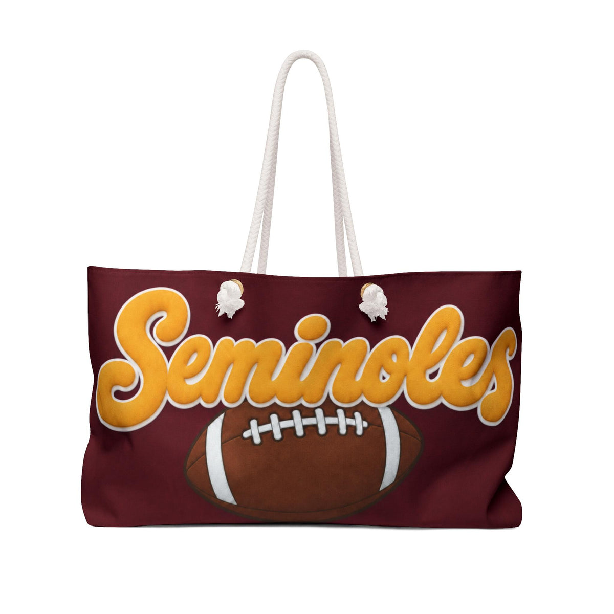 Seminoles Football Weekender Bag | Travel Tote, Garnet Gold Game Day Design