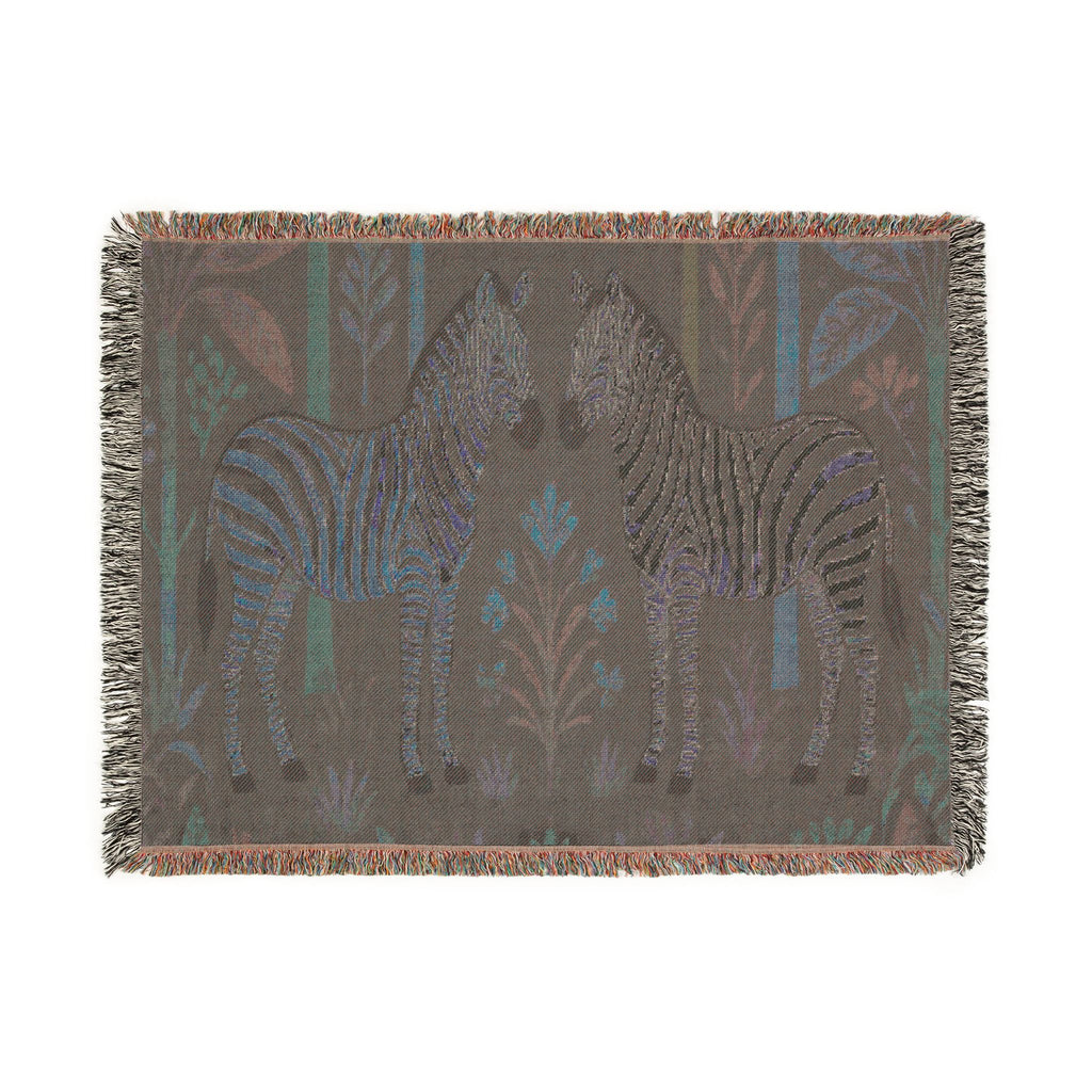 Zebra Tapestry Woven Blanket | Boho Safari Animal Throw