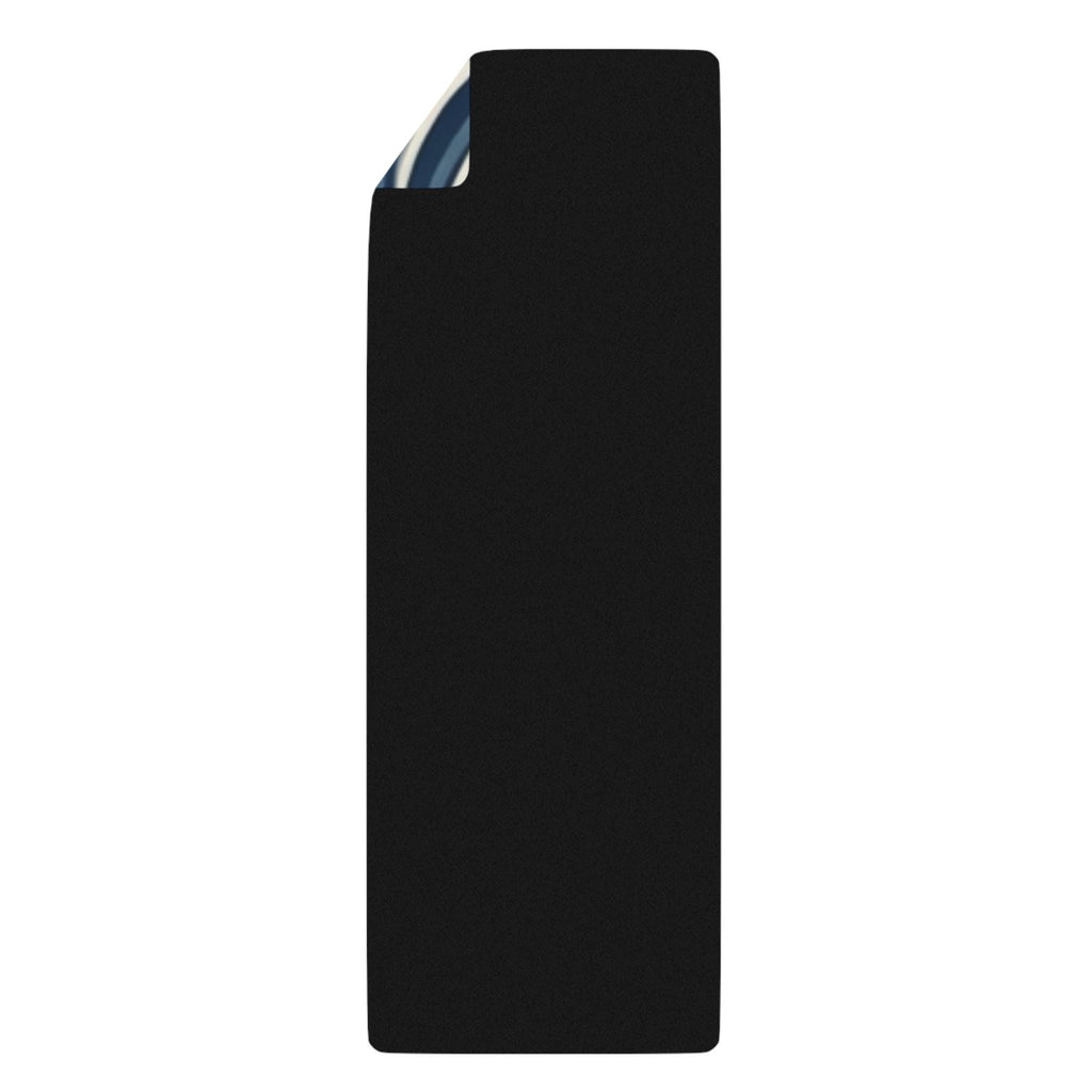 Ocean Wave Pattern Rubber Yoga Mat | Blue Japanese Wave Design