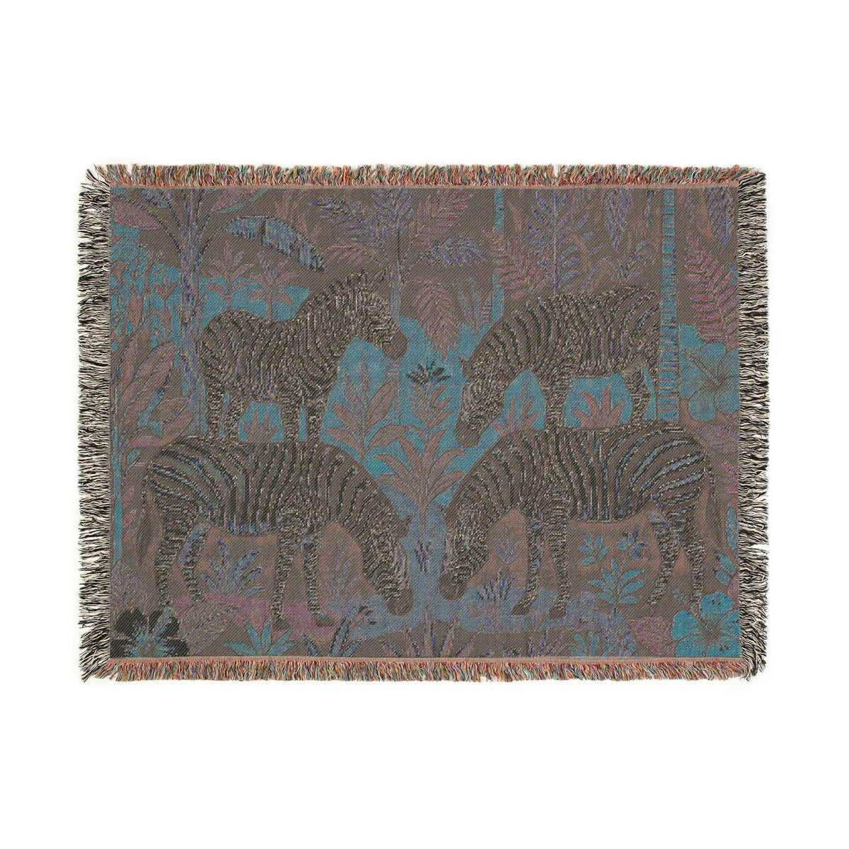 Zebra Safari Tapestry Woven Blanket | Animal Jungle Throw, Boho Home Décor