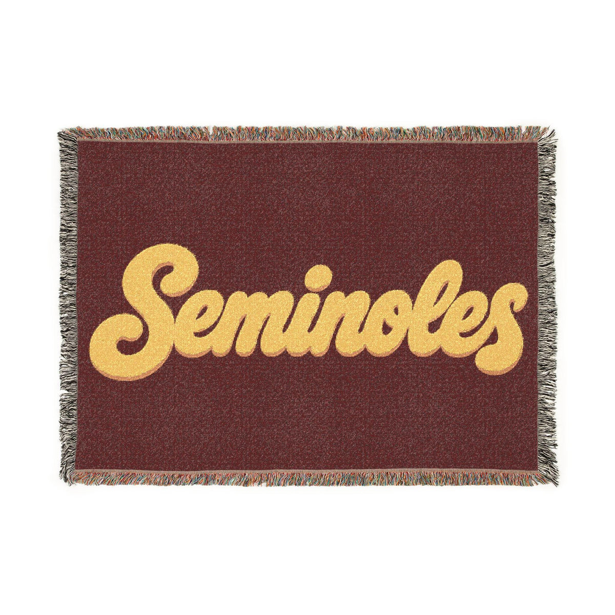 Seminoles Woven Blanket | Script Logo Throw Blanket, Team Colors