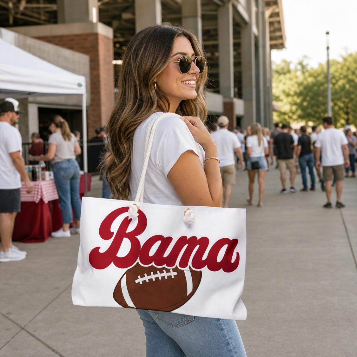 Bama Script Football Weekender Bag | College Tailgate Tote