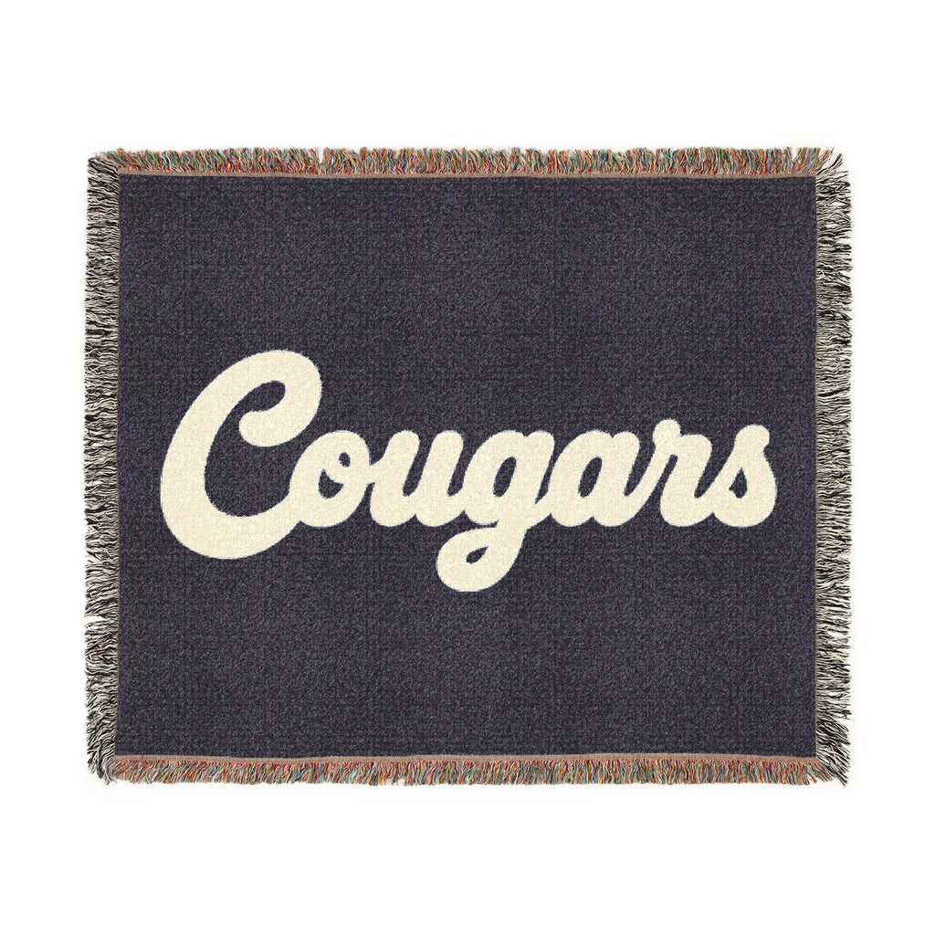Cougars Script Logo Woven Blanket | Team Pride Throw