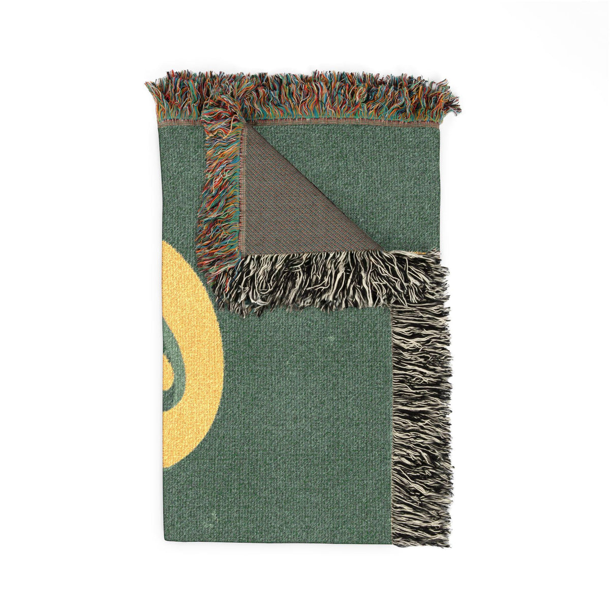 Ducks script logo Woven Blanket | collegiate team throw, fringed tapestry