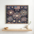 250 Year 4th of July Celebration Fireworks Woven Blanket | Patriotic Throw 1776