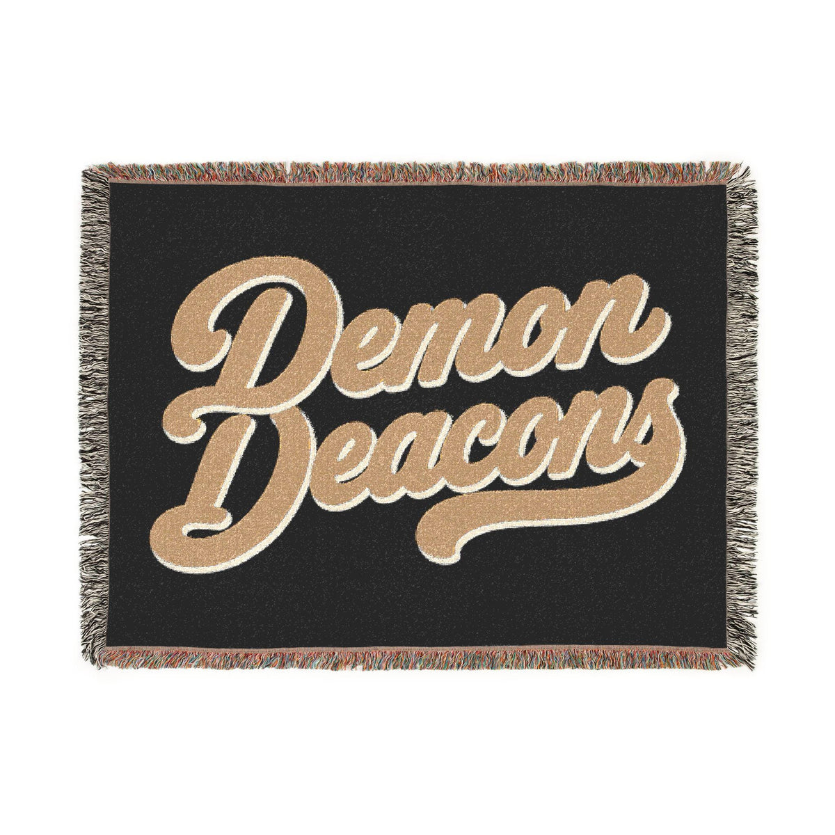 Demon Deacons Woven Blanket | Script Logo Throw, Team Spirit Decor