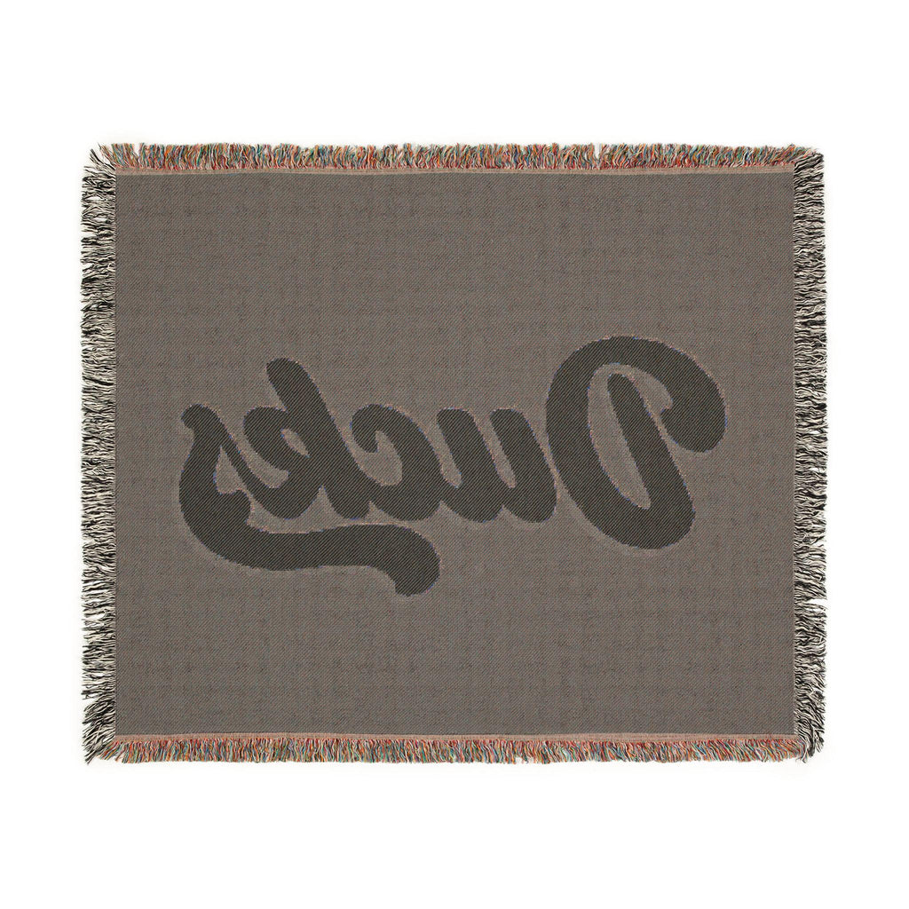 Ducks script logo Woven Blanket | collegiate team throw, fringed tapestry